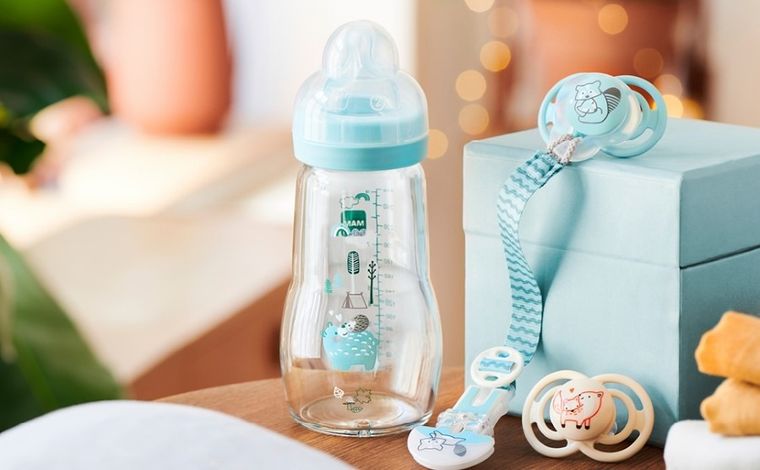 Mam, Feel Good, Forest, szklana butelka dla dzieci, 260 ml