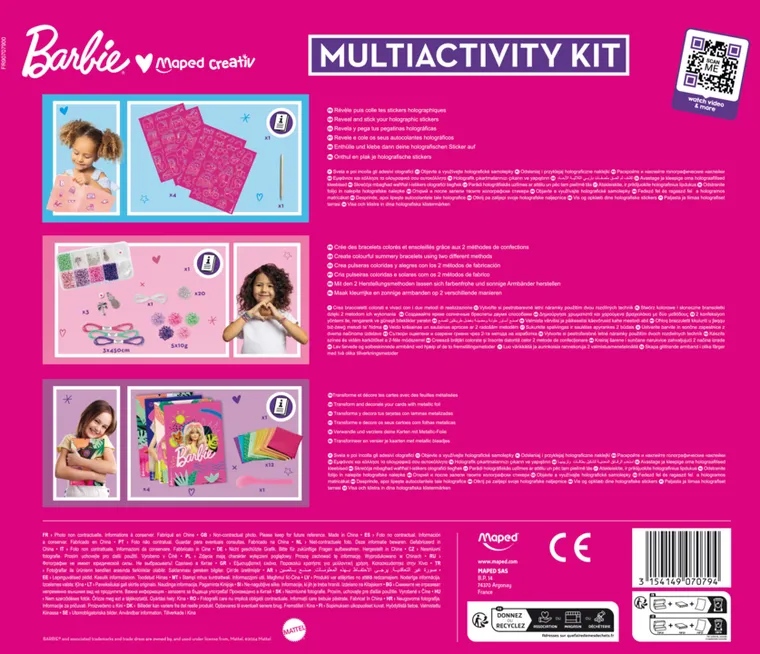 Maped Creativ, Barbie, zestaw do tworzenia biżuterii z akcesoriami