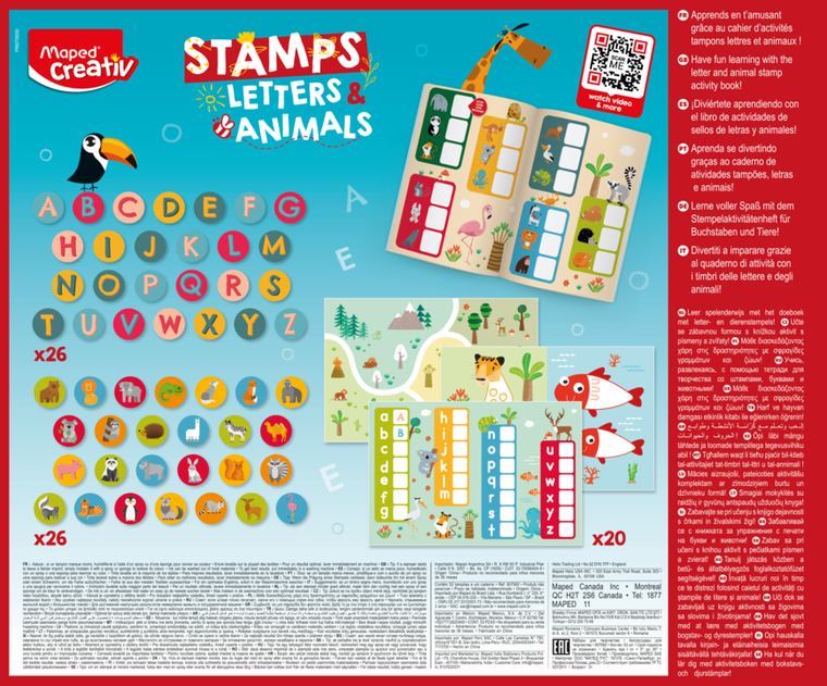 Maped Creativ, stemple, zwierzęta i litery