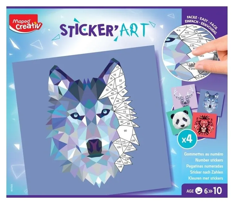 Maped Creativ, Sticker Art, przyklejanie po numerach