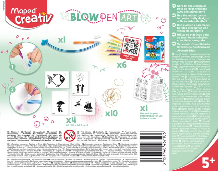 Maped Creativ, String'art, flamastry dmuchane, 6 szt.
