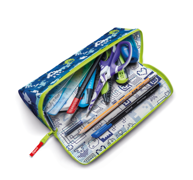 Maped, Pattern, piórnik do pokolorowania, niebieski