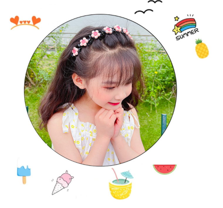 Marchewka, opaska na głowę ze spinkami do włosów