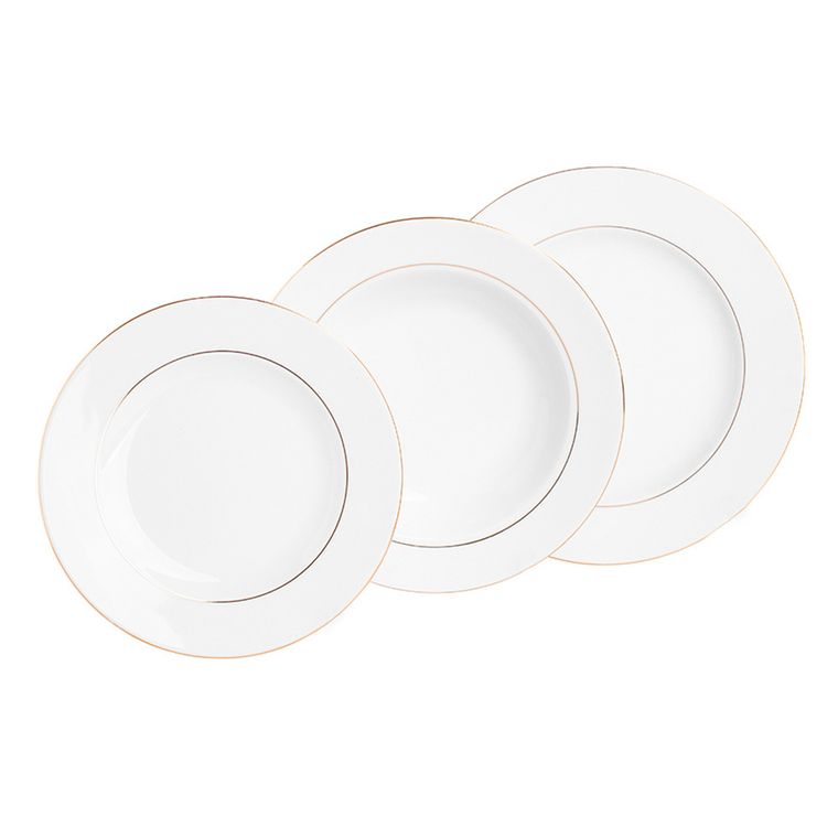 MariaPaula, klasyka złota linia, serwis obiadowy 6 osób, 18 elementów