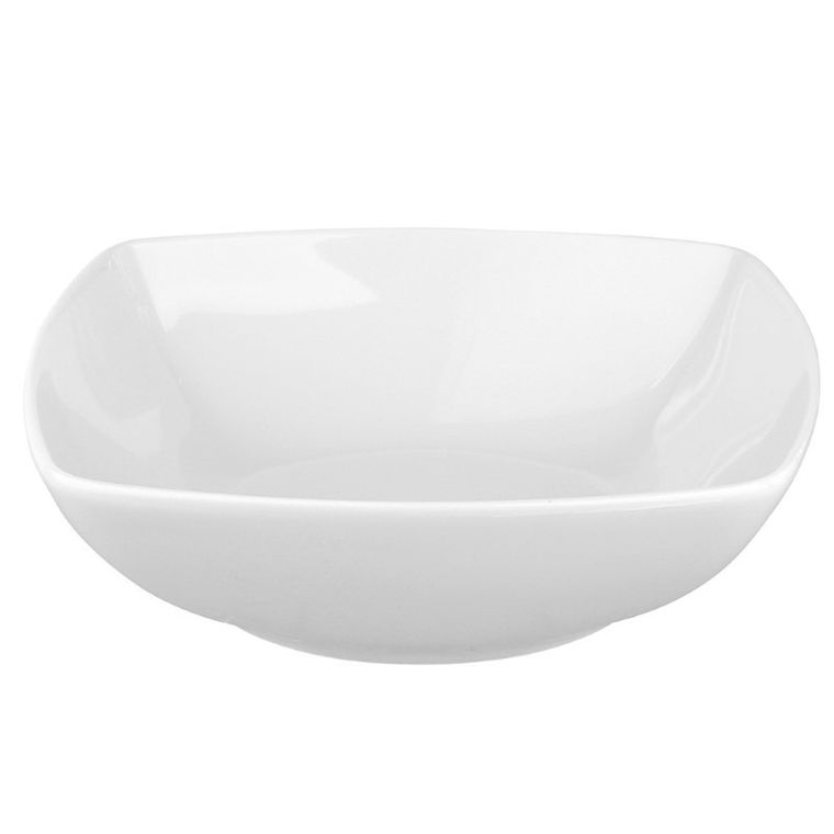 MariaPaula, Moderna Kwadratowa Biała, talerz głęboki, 20,5 cm