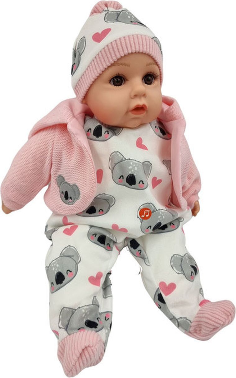 Mario, interaktywna lalka bobas, koala, 45 cm