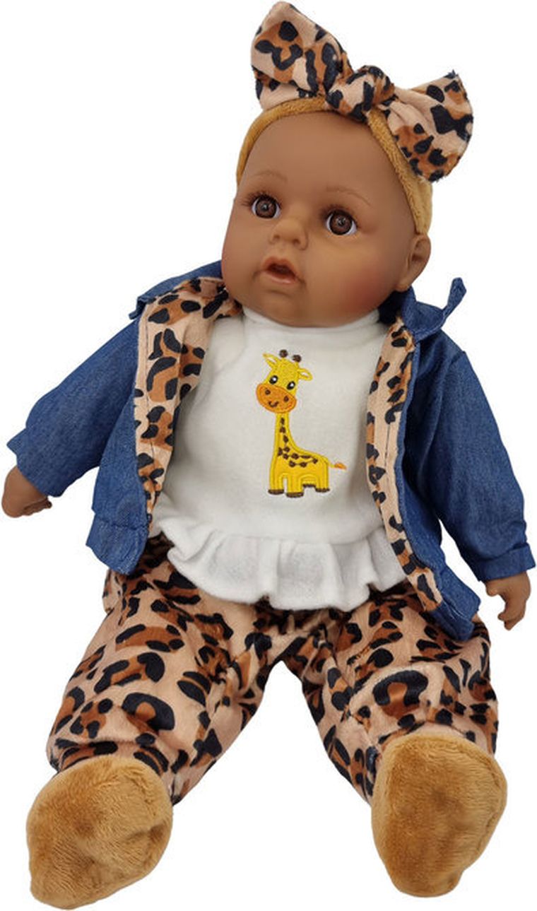 Mario, interaktywna lalka bobas, żyrafa, 45 cm