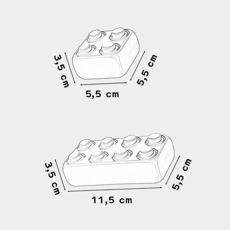 Marioinex, cegły junior, klocki XL, 110 elementów