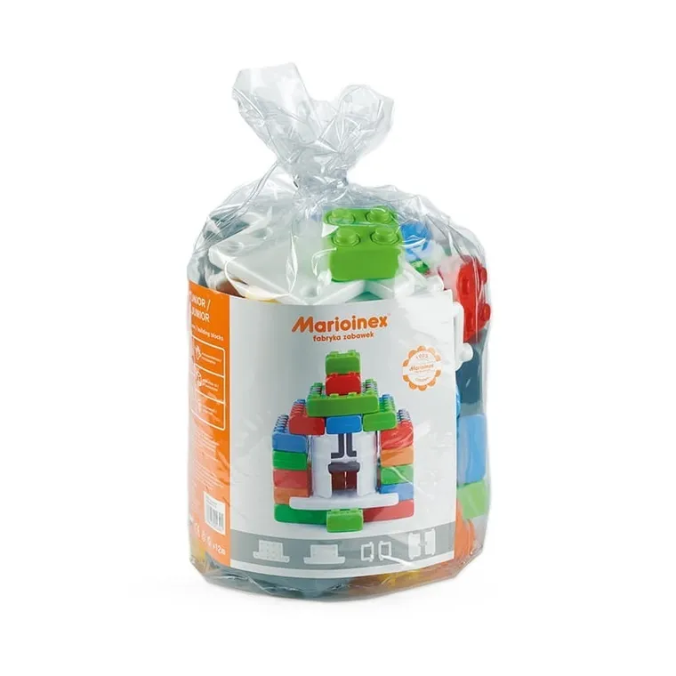 Marioinex, cegły junior, klocki XL z oknami i drzwiami, 40 elementów