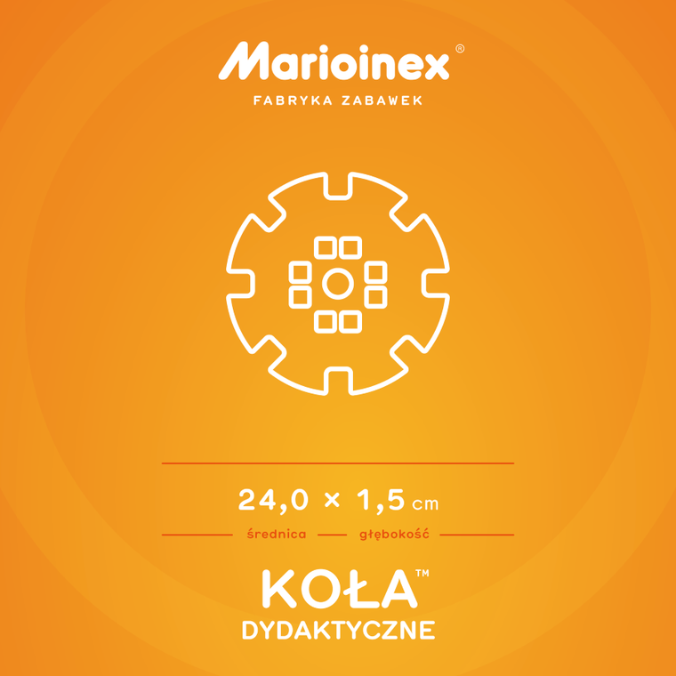 Marioinex, Koła Dydaktyczne, klocki konstrukcyjne XXL, 24 elementy