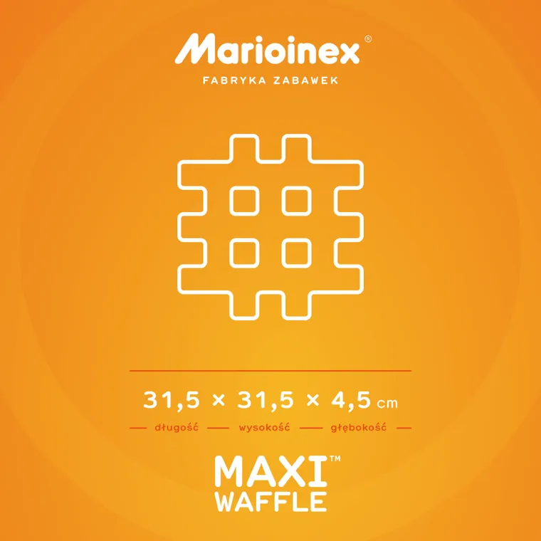 Marioinex, Maxi Waffle, klocki konstrukcyjne XXL, 32 elementy
