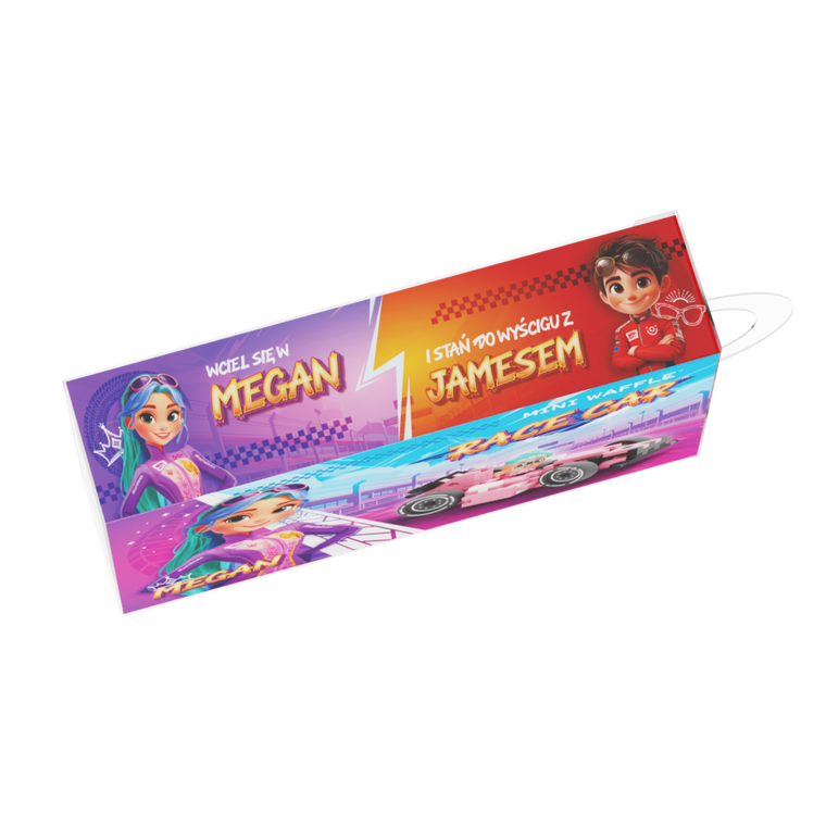 Marioinex, Mini Waffle, Cars, Pink Race Car, klocki konstrukcyjne, 50 elementów