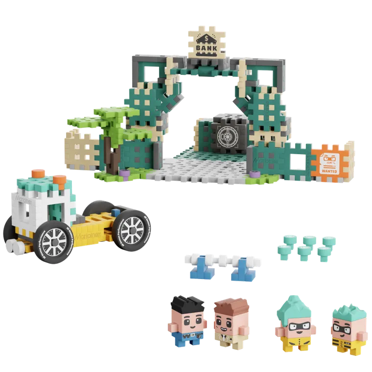 Marioinex, Mini Waffle, City, Napad Na Bank, klocki konstrukcyjne, 148 elementów
