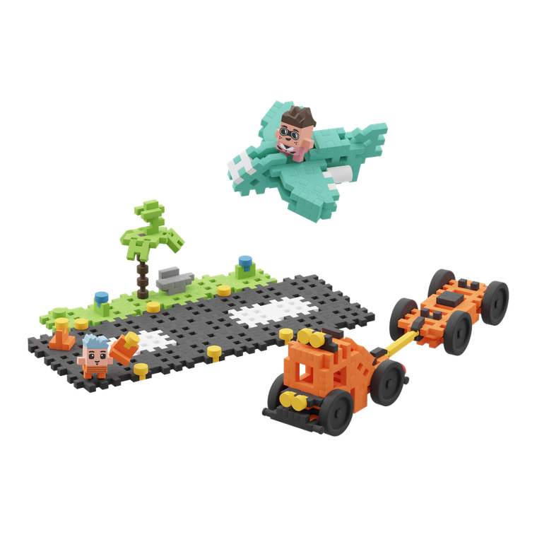 Marioinex, Mini Waffle, City, Pokaz lotniczy, klocki konstrukcyjne, 148 elementów