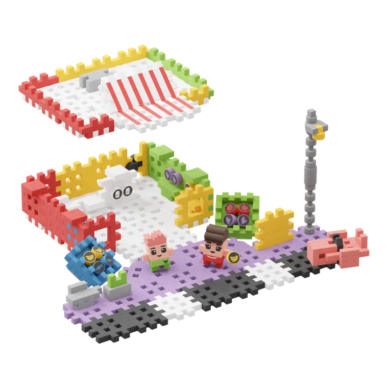 Marioinex, Mini Waffle, City, Sklep, klocki konstrukcyjne, 148 elementów