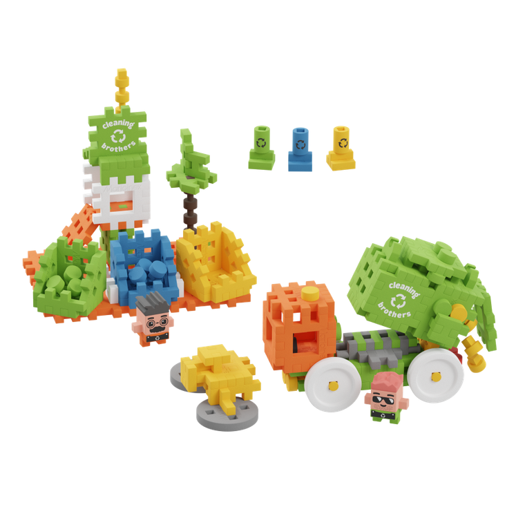 Marioinex, Mini Waffle, City, Śmieciarka, klocki konstrukcyjne, 148 elementów