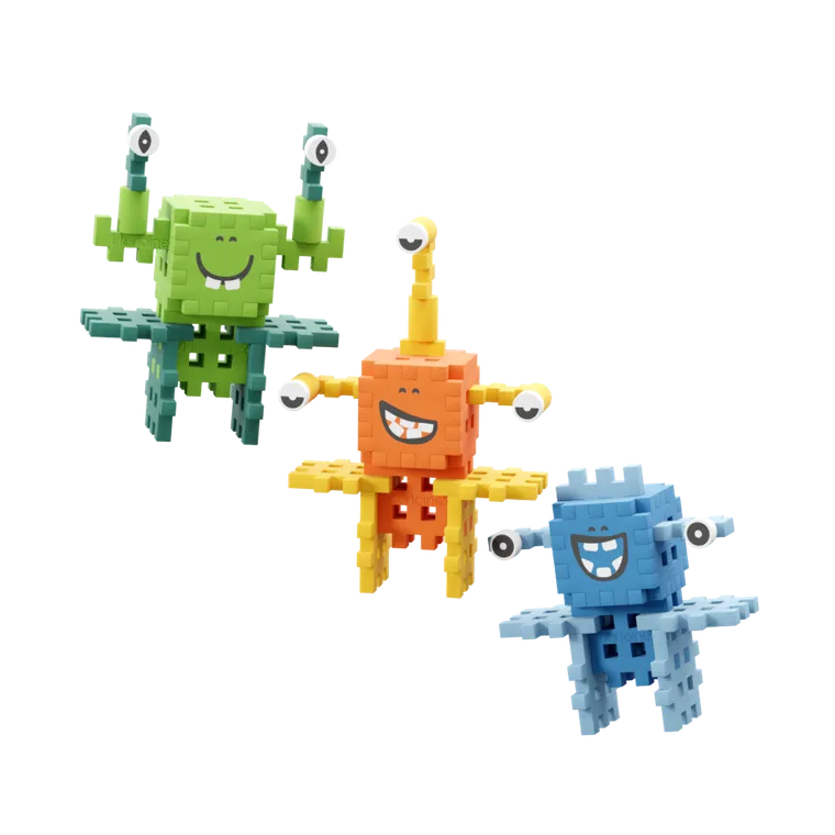 Marioinex, Mini Waffle, Crazy Monsters, Space Jinks, klocki konstrukcyjne, 60 elementów