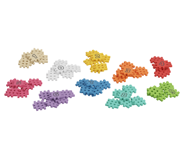 Marioinex, Mini Waffle, Edu Kostki Matematyczne, klocki konstrukcyjne, 60 elementów