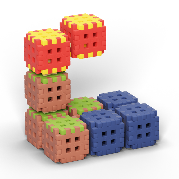 Marioinex, Mini Waffle, Green Blocks, klocki konstrukcyjne, 70 elementów
