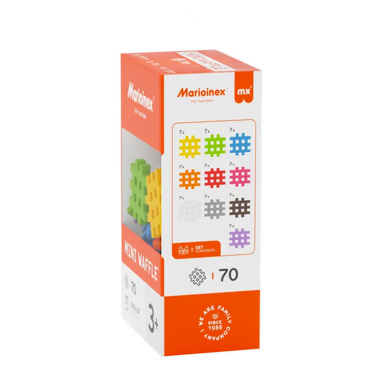 Marioinex, Mini Waffle, klocki konstrukcyjne, 70 elementów