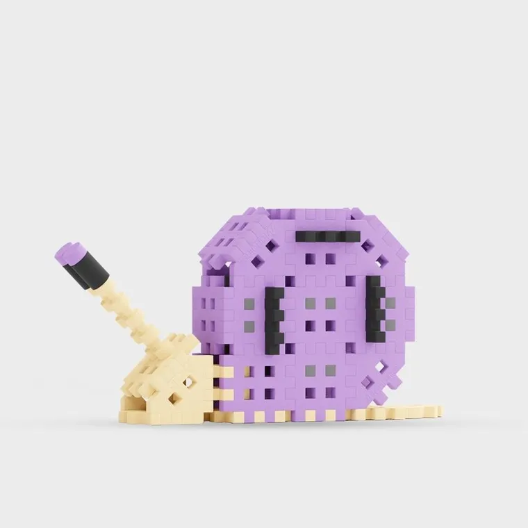 Marioinex, Mini Waffle, Nature, Ślimak, klocki konstrukcyjne, 50 elementów