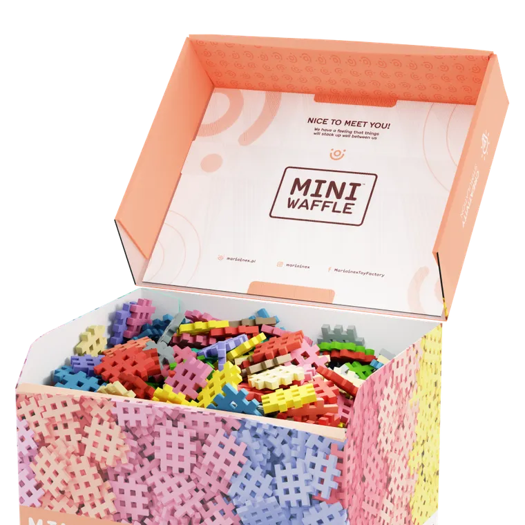 Marioinex, Mini Waffle, Pastel, klocki konstrukcyjne, 500 elementów