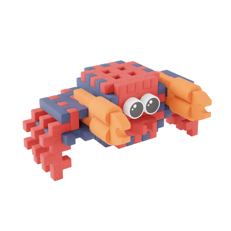 Marioinex, Mini Waffle, Pocket Pets, Krab, klocki konstrukcyjne, 33 elementy