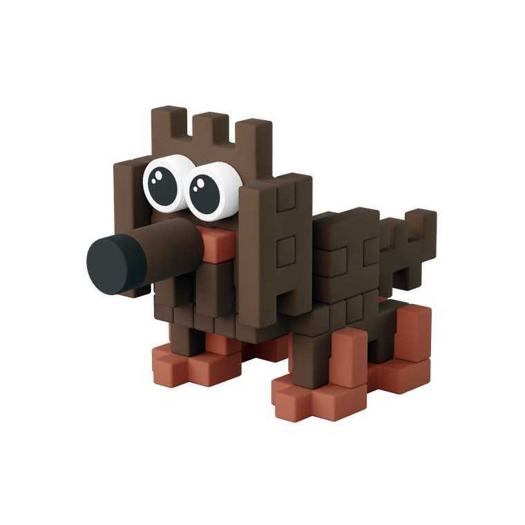 Marioinex, Mini Waffle, Pocket Pets Puppies, Jamnik, klocki konstrukcyjne, 43 elementów