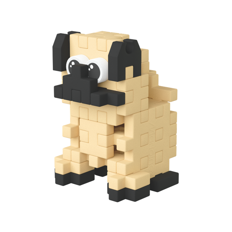 Marioinex, Mini Waffle, Pocket Pets Puppies, Mops, klocki konstrukcyjne, 42 elementów