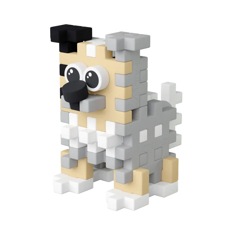 Marioinex, Mini Waffle, Pocket Pets Puppies, Owczarek Szetlandzki, klocki konstrukcyjne, 49 elementów