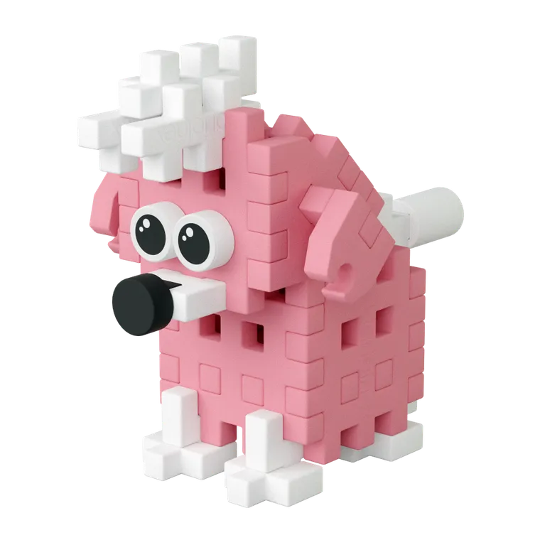 Marioinex, Mini Waffle, Pocket Pets Puppies, Pudel, klocki konstrukcyjne, 47 elementów