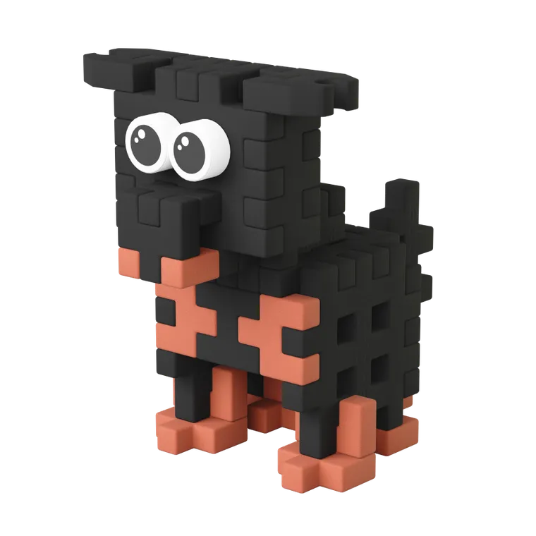 Marioinex, Mini Waffle, Pocket Pets Puppies, Rottweiler, klocki konstrukcyjne, 50 elementów