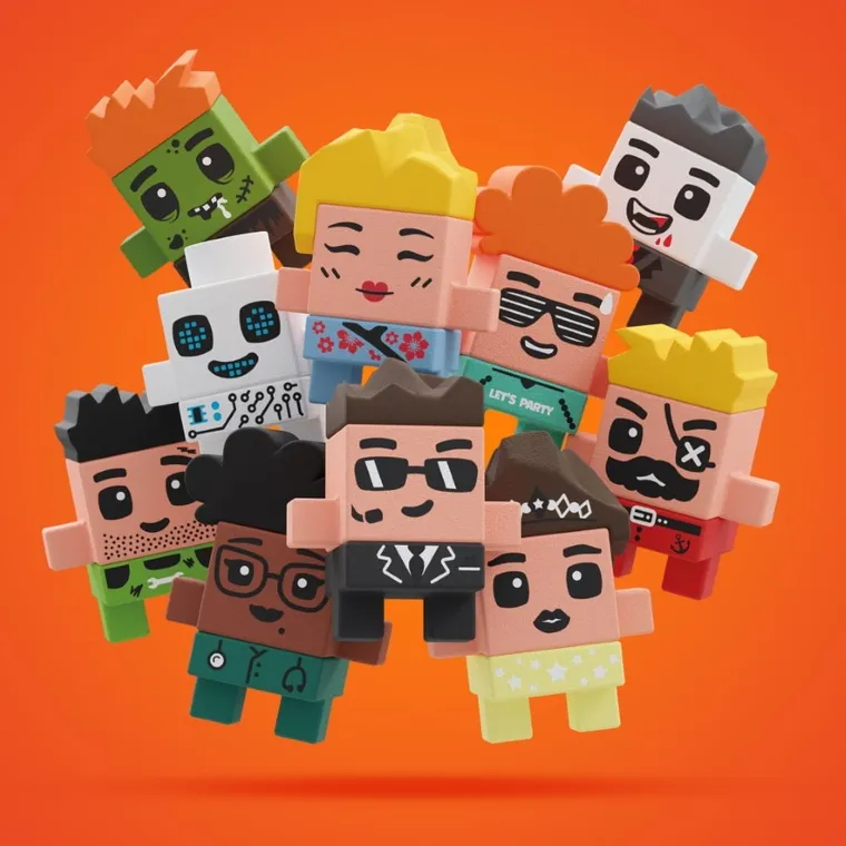 Marioinex, Mini Waffle, Saszetka niespodzianka, klocki konstrukcyjne, 15 elementów