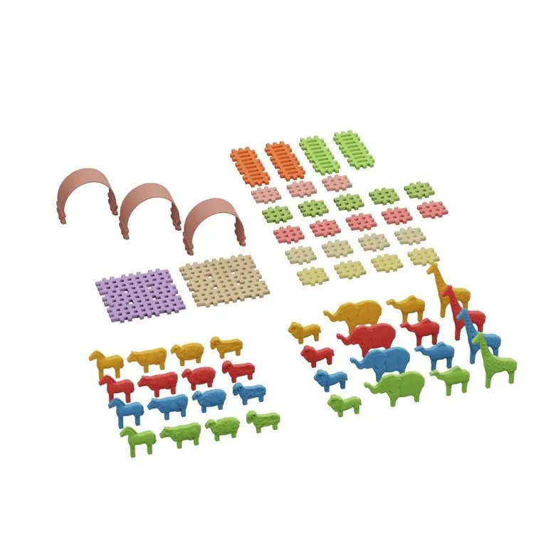 Marioinex, Mini Waffle, Zwierzęta, klocki konstrukcyjne, 62 elementy