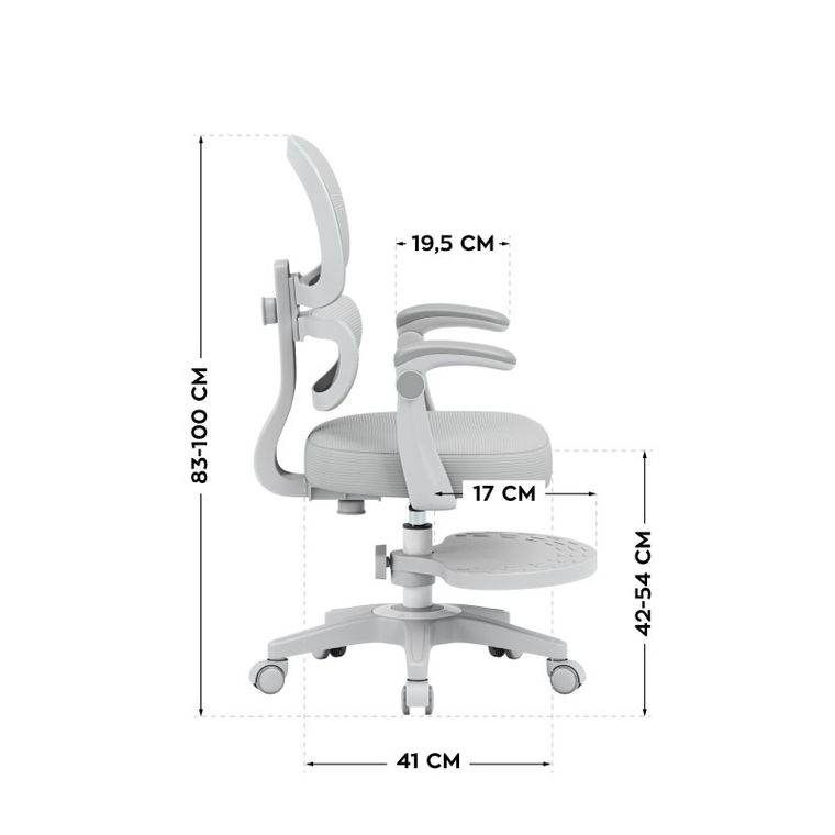 Mark Adler, Junior 4.4, fotel ergonomiczny dla dzieci, Grey