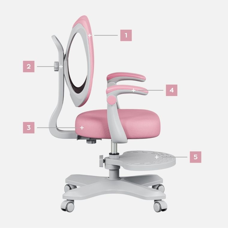 Mark Adler, Junior 4.6, fotel regulowany dla dziecka, Pink