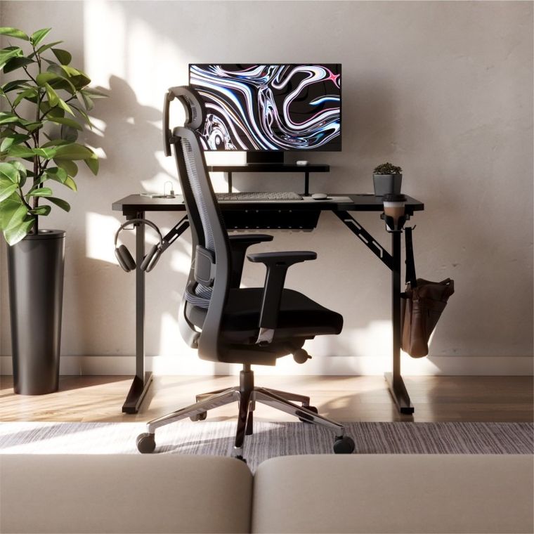 Mark Adler, Leader 5.1 Black, biurko komputerowe z półką, 115 cm