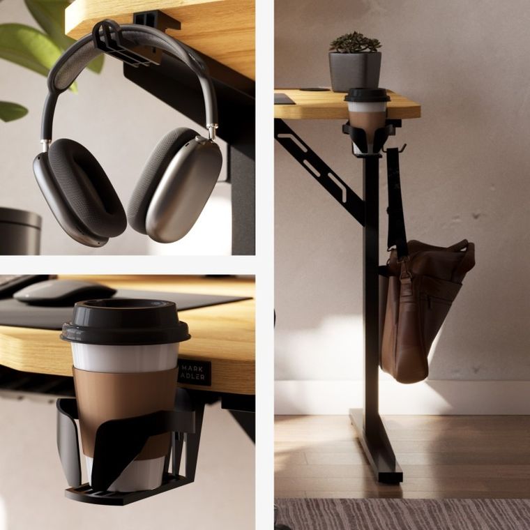 Mark Adler, Leader 5.1 Oak, biurko komputerowe z półką, 115 cm