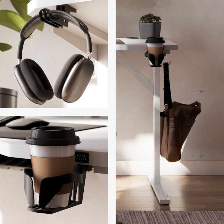 Mark Adler, Leader 5.1 White, biurko komputerowe z półką, 115 cm