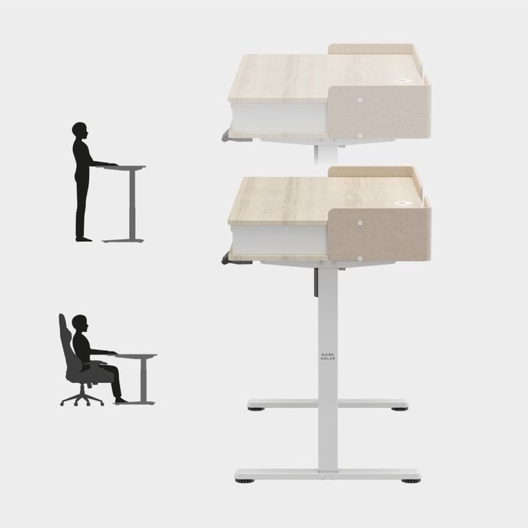 Mark Adler, Leader 8.0, biurko z regulacją wysokości, White, 120 cm