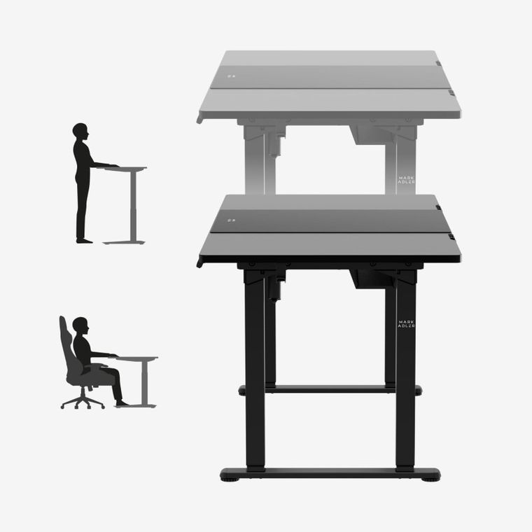 Mark Adler, Leader 9.3, biurko z regulacją wysokości, Black, 160 cm