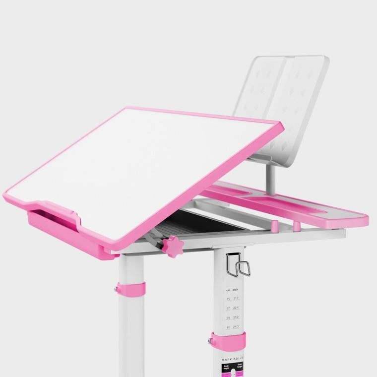 Mark Adler, Study 3.0 Pink, ergonomiczne biurko dla dziecka, 66 cm