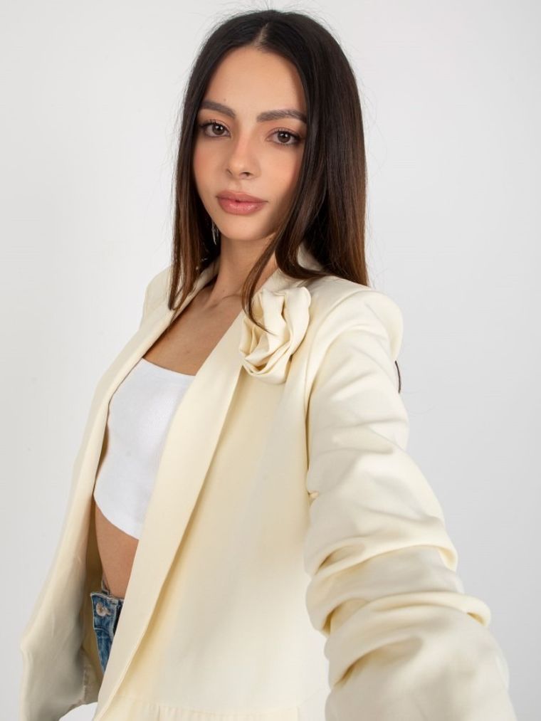 Marynarka damska, beżowa, Och Bella