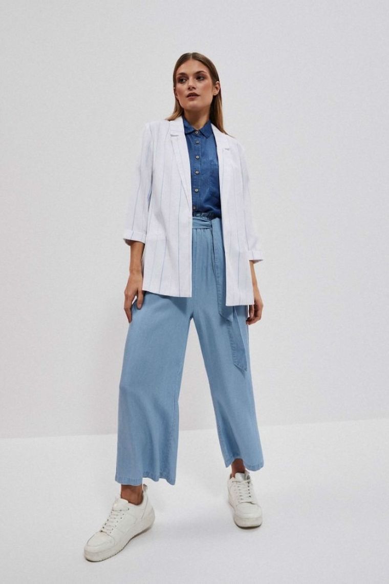 Marynarka damska, biała, Moodo