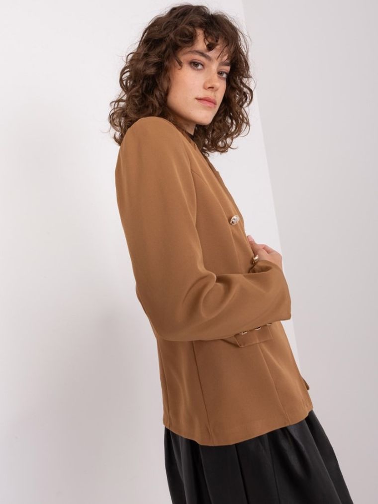 Marynarka damska, brązowa, Och Bella