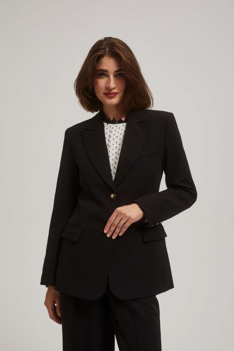 Marynarka damska, czarna, Moodo