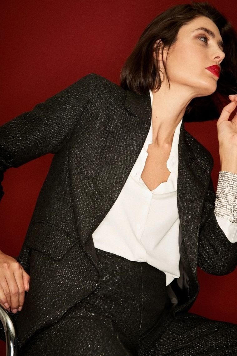 Marynarka damska, czarna, Moodo