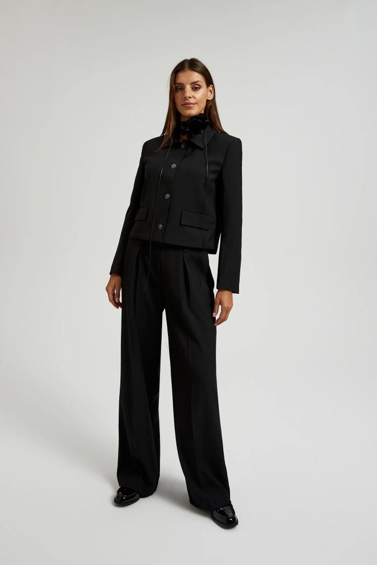 Marynarka damska, czarna, Moodo