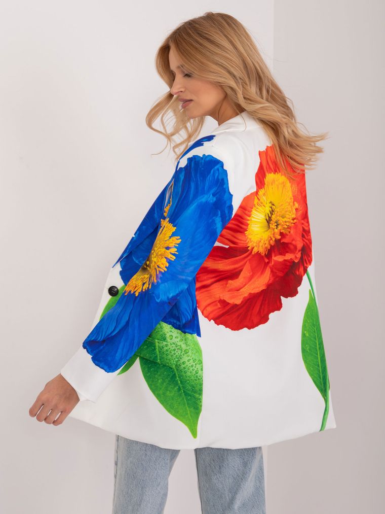 Marynarka damska, ecru, Italy Moda
