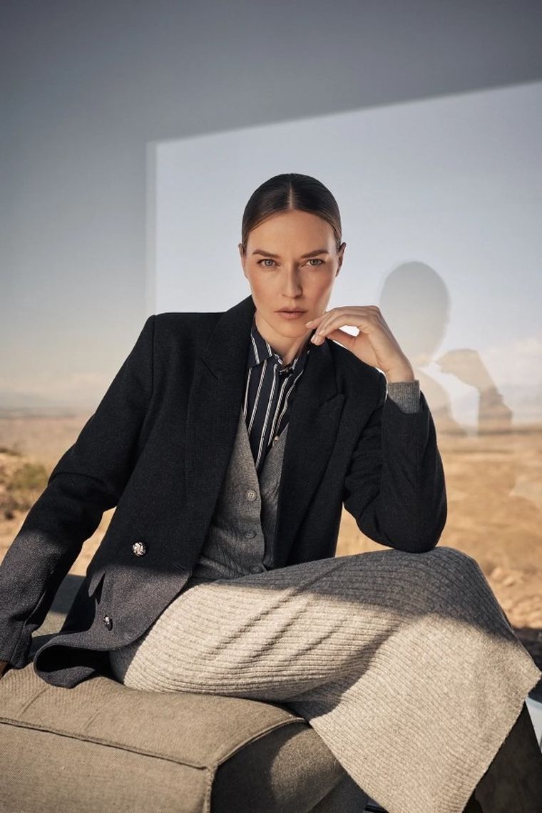 Marynarka damska, granatowa, Moodo